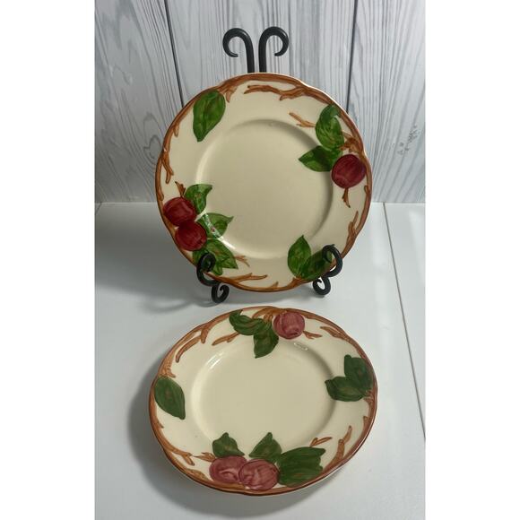 Vintage Franciscan Apple Dessert Plate 8 inches Made in USA Set of 2 - Picture 3 of 8